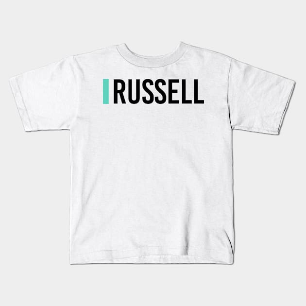 George Russell Driver Name - 2022 Season #2 Kids T-Shirt by GreazyL